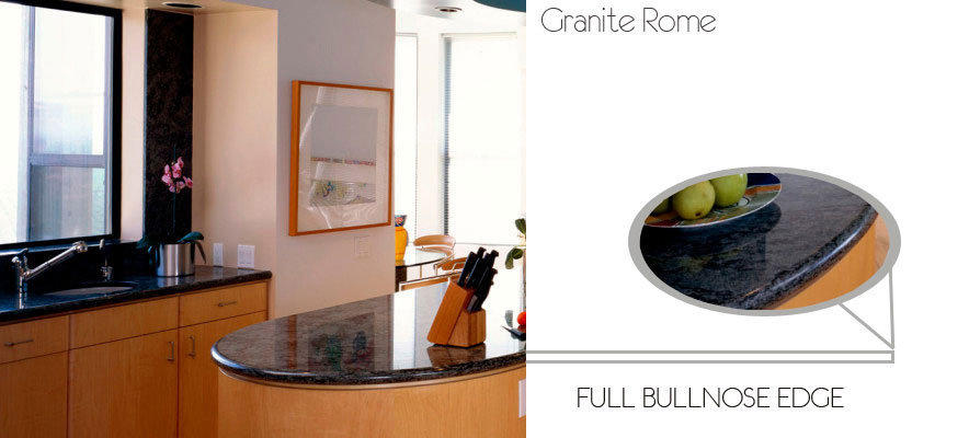 Countertop Full Bullnose Edge Image - Rome Granite and Tile