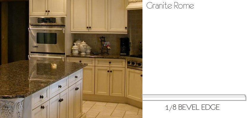 1/8 Bevel Edge Countertop - Rome Granite and Tile