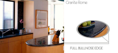 Countertop Full Bullnose Edge Image - Rome Granite and Tile