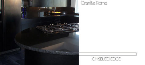 Chisled Edge Countertop Image - Rome Granite and Tile